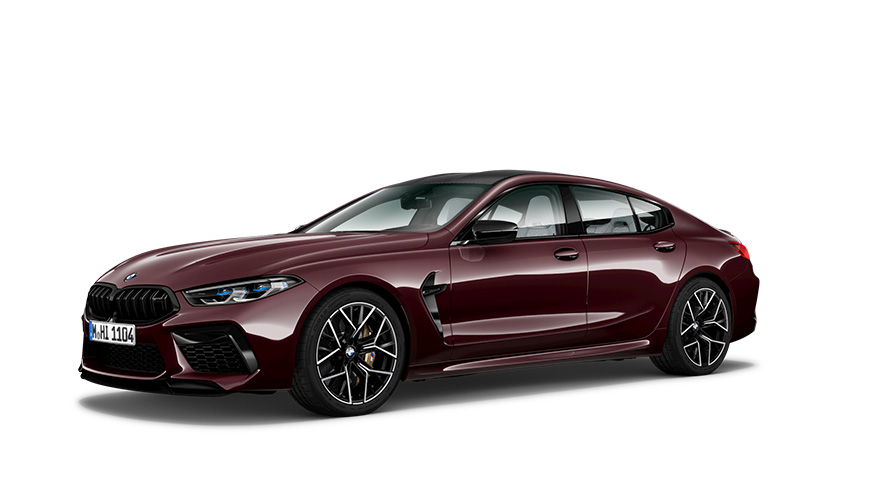 BMW Modèle M BMW M8 Gran Coupé F93, vue de trois quarts de profil BMW Modèle M BMW M8 Gran Coupé F93, vue de trois quarts de profil