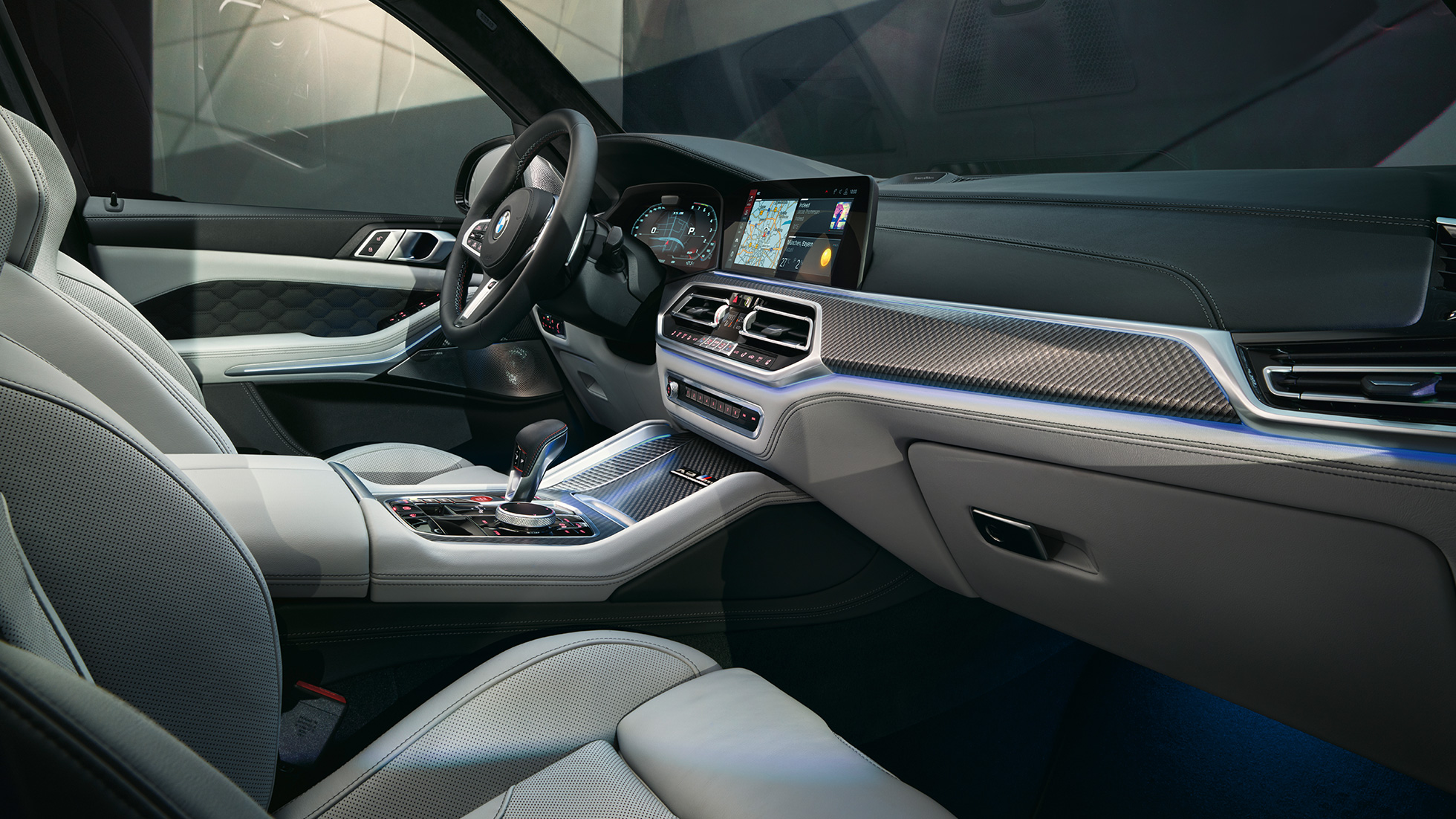 BMW X5 M Competition Mittelkonsole mit M Gangwahlschalter F95 BMW X5 M Competition Mittelkonsole mit M Gangwahlschalter F95 Interieur
