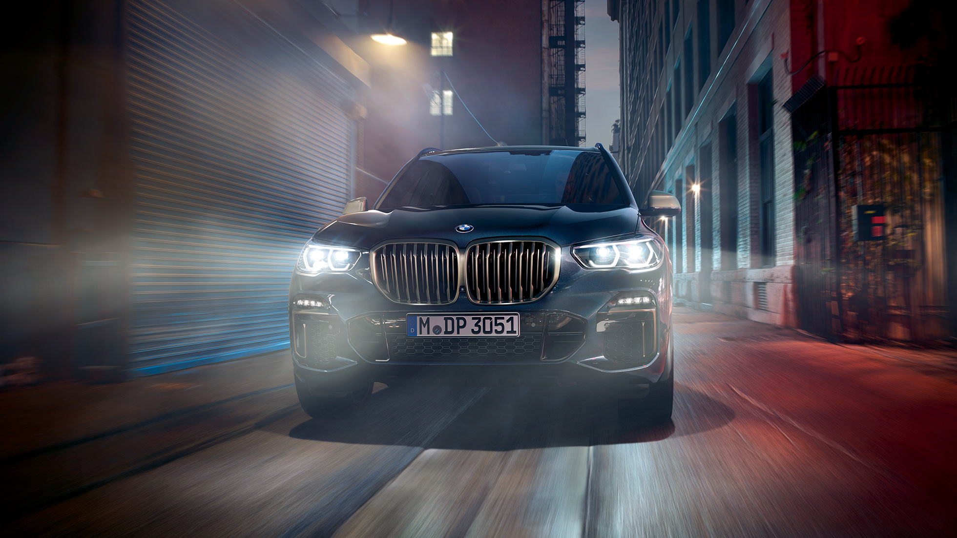 BMW Doppelniere BMW X5 M50i und M50d G05 BMW Doppelniere in Ceriumgrau BMW X5 M50i und M50d G05 Carbonschwarz metallic Frontansicht
