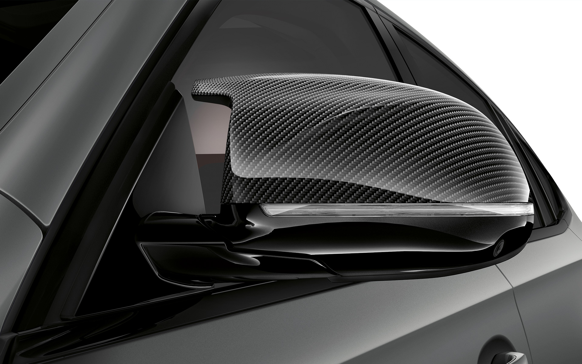 BMW X6 M Competition F96 2023, coques de rétroviseurs M Carbon