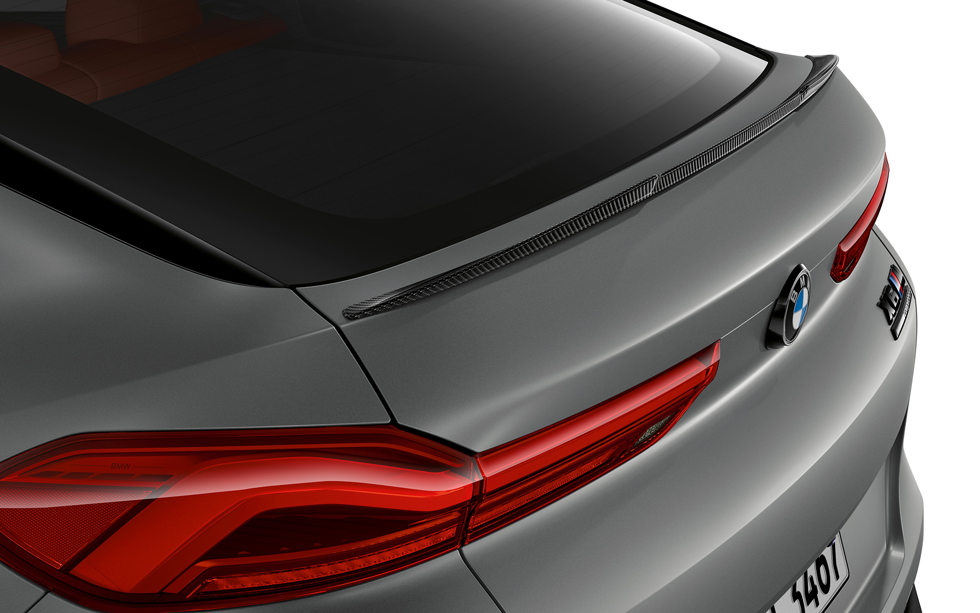 BMW X6 M Competition F96 2023, becquet arrière M Carbon