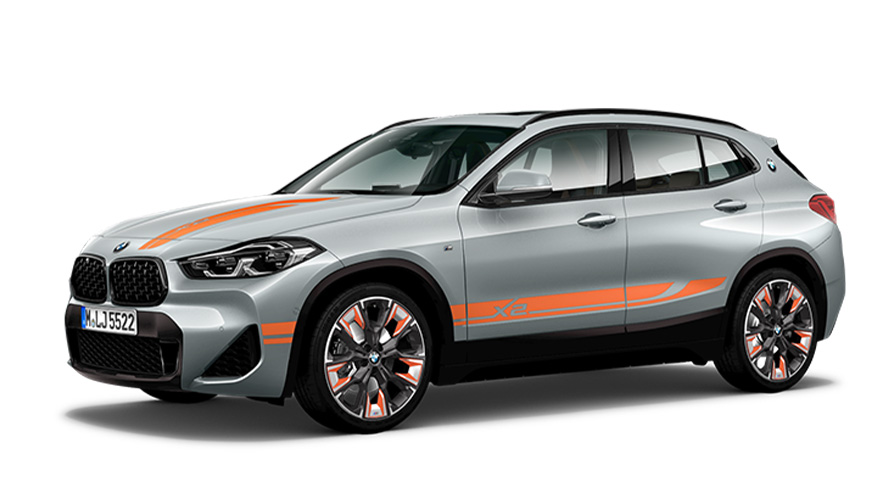 BMW X2 F39 vue de trois quarts de profil BMW X2 F39 vue de trois quarts de profil