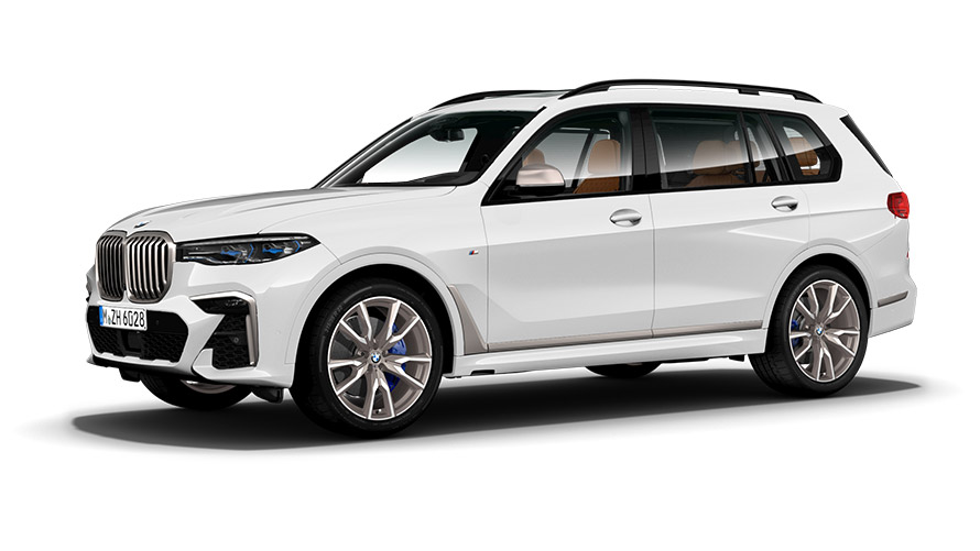 BMW X7 M G07 MP vue de trois quarts de profil BMW X7 M G07 MP vue de trois quarts de profil