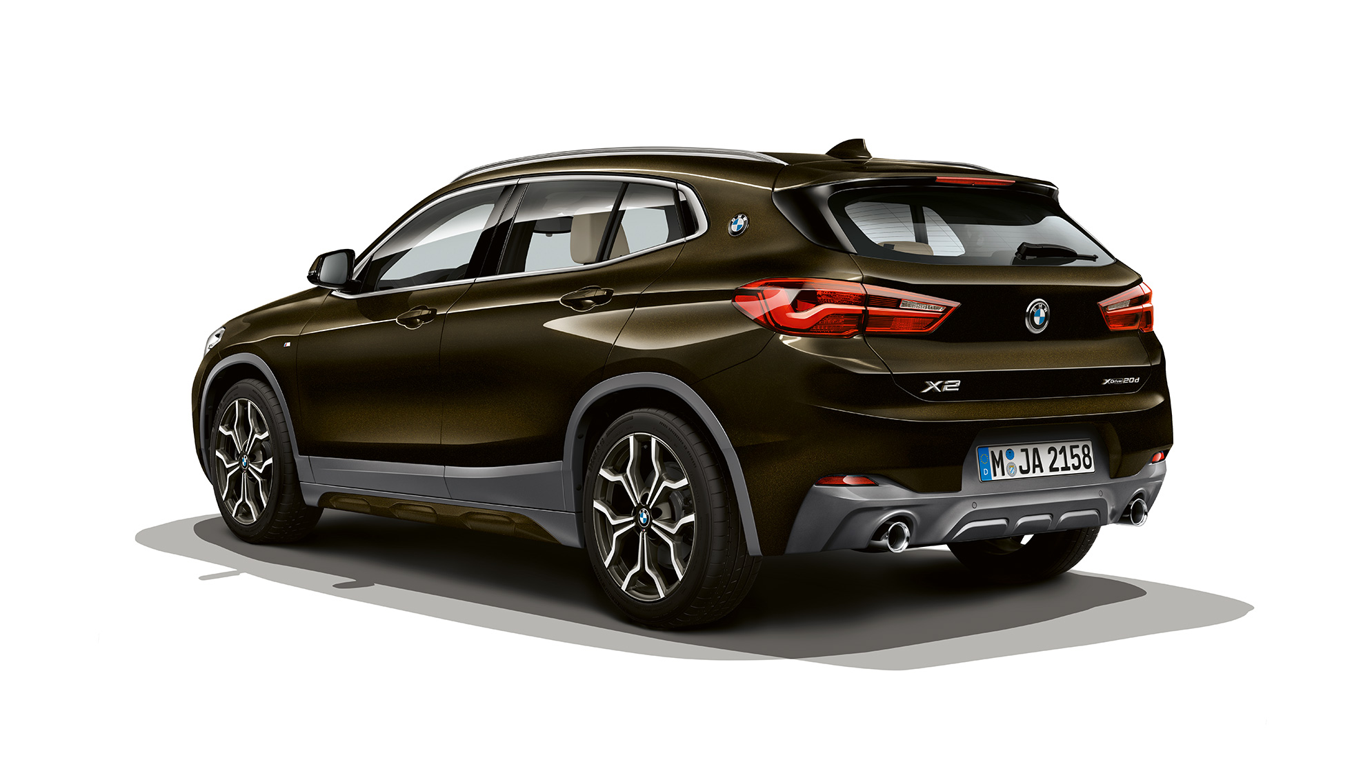Dreiviertel Frontansicht BMW X2 sDrive20i Modell M Sport X BMW X2 sDrive20i Modell M Sport X 2018 F39 Sparkling Storm Brillanteffekt Dreiviertel Frontansicht