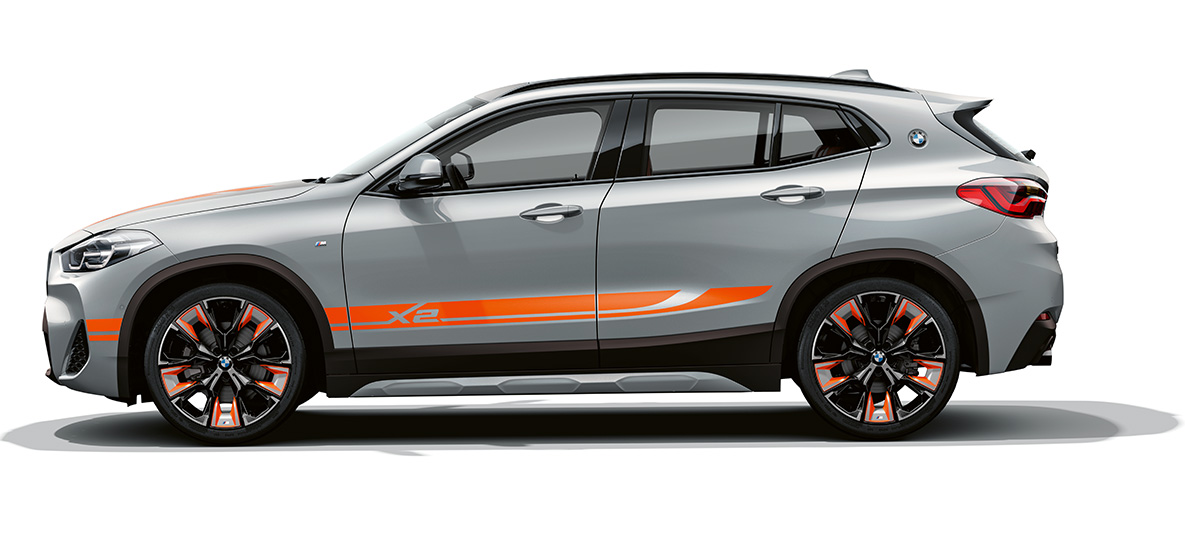 Seitenansicht BMW X2 F39 BMW X2 2020 F39 Brooklyn Grau Seitenansicht