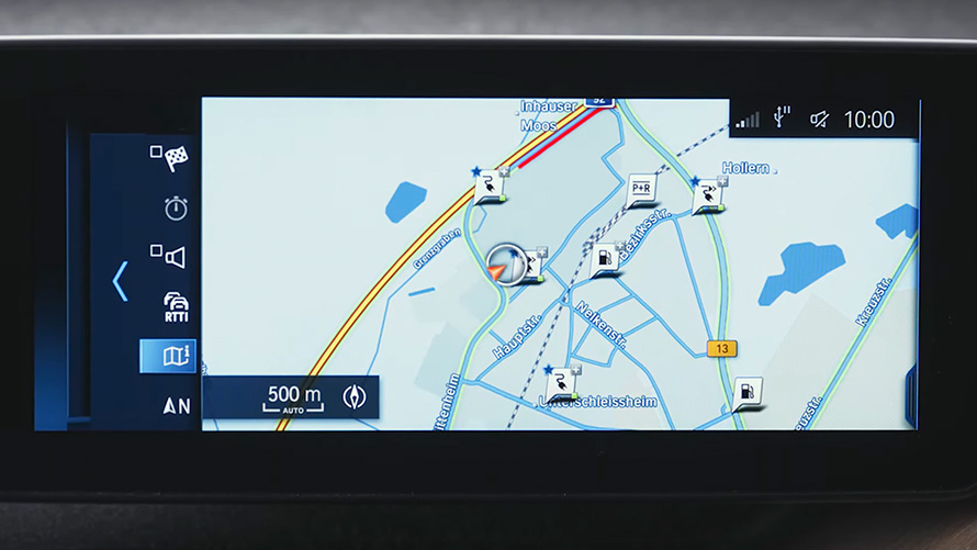 BMW hybride rechargeable système de navigation BMW X2 F39 BMW hybride rechargeable système de navigation, vue en gros plan