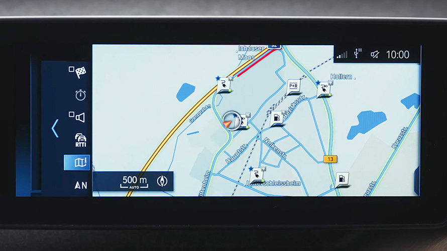 BMW Plug-in-Hybrid Navigationssystem BMW Plug-in-Hybrid Navigationssystem Nahaufnahme