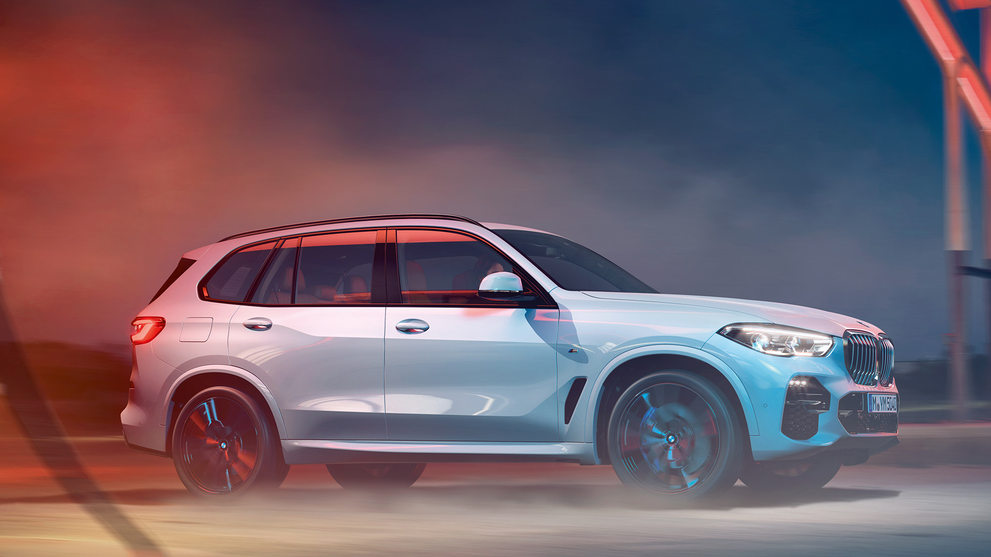 BMW X5 SUV G05 2018 Seitenansicht BMW X5 SUV G05 2018 Mineralweiß metallic Seitenansicht