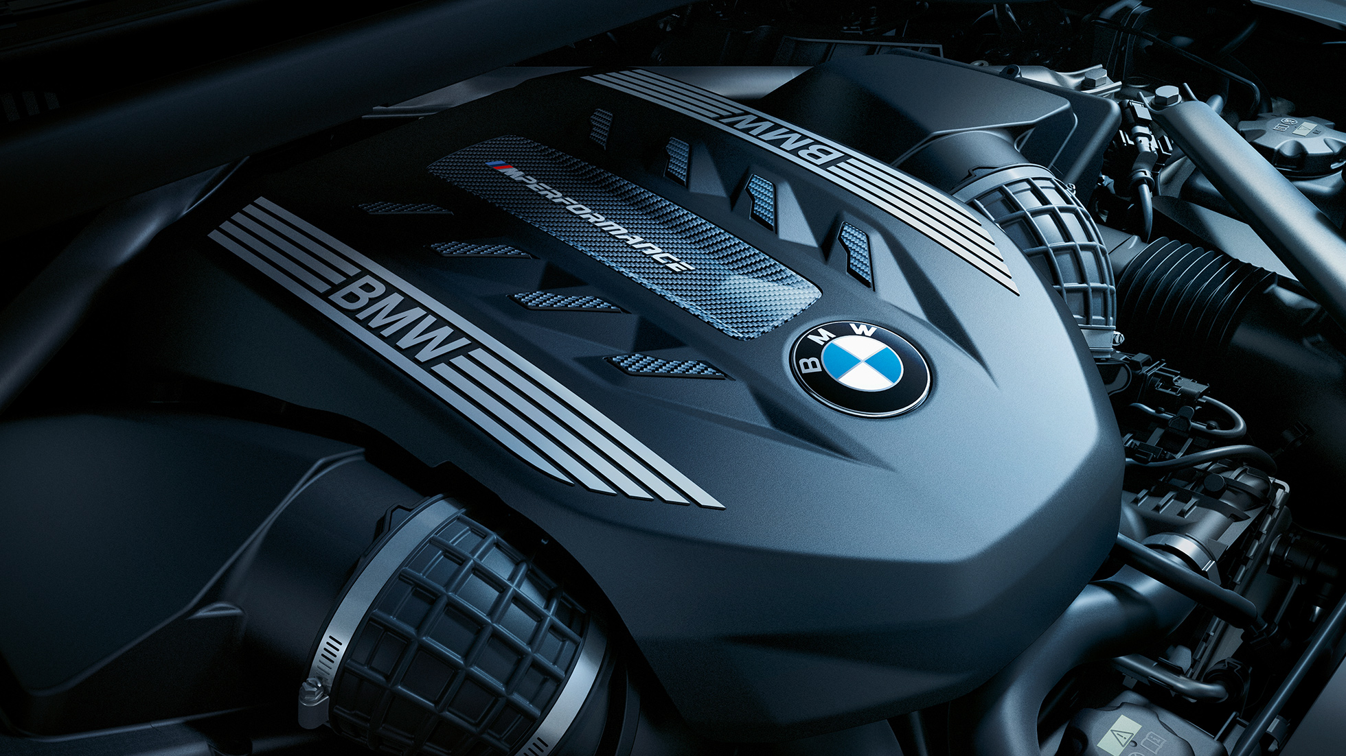 BMW X6 Motors. G06 Nahaufnahme des BMW X6 Motors. G06