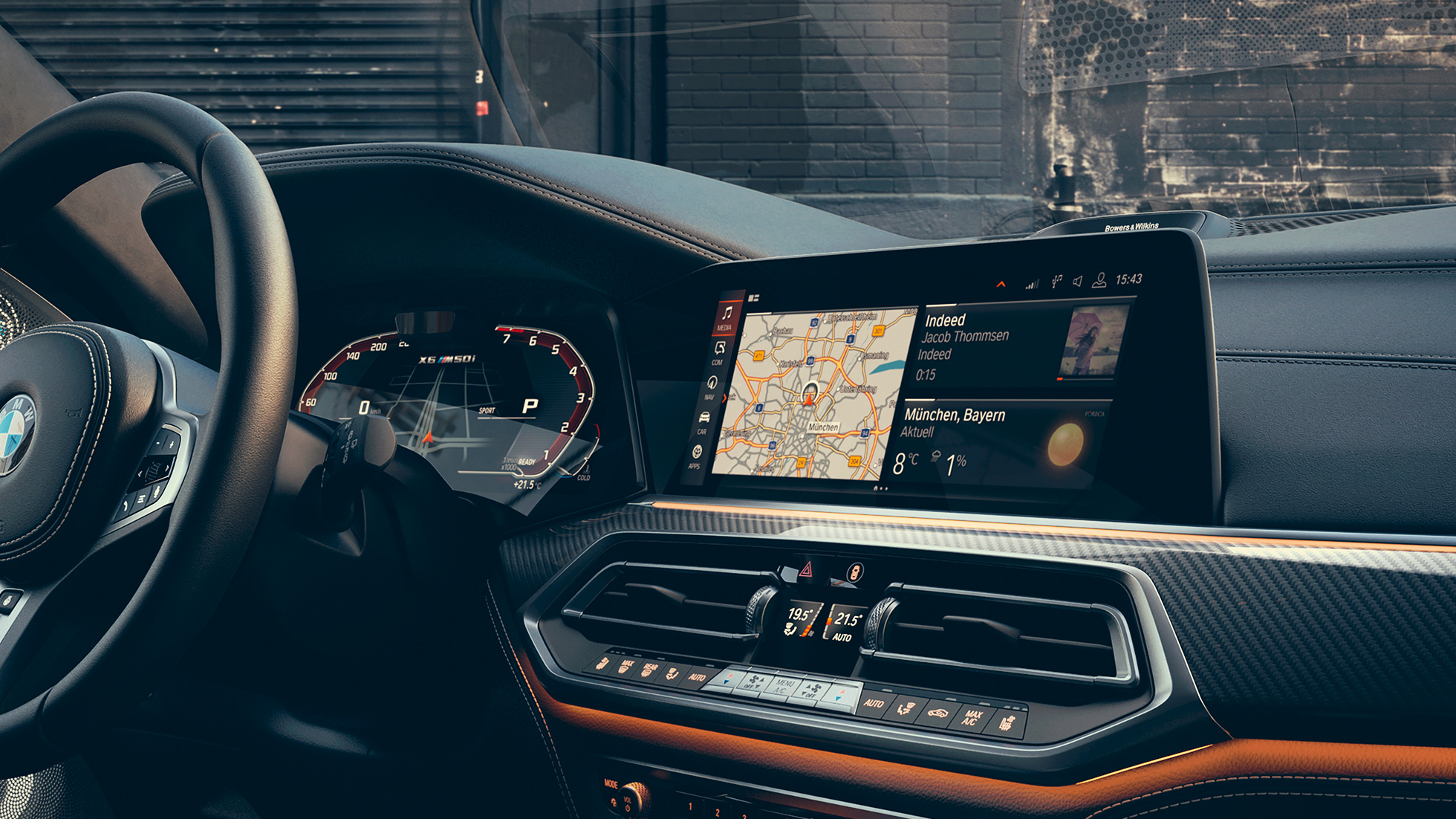 Cockpit mit Blick auf 12,3“ Displays. G06 BMW X6 Cockpit mit Blick auf 12,3“ Displays. G06