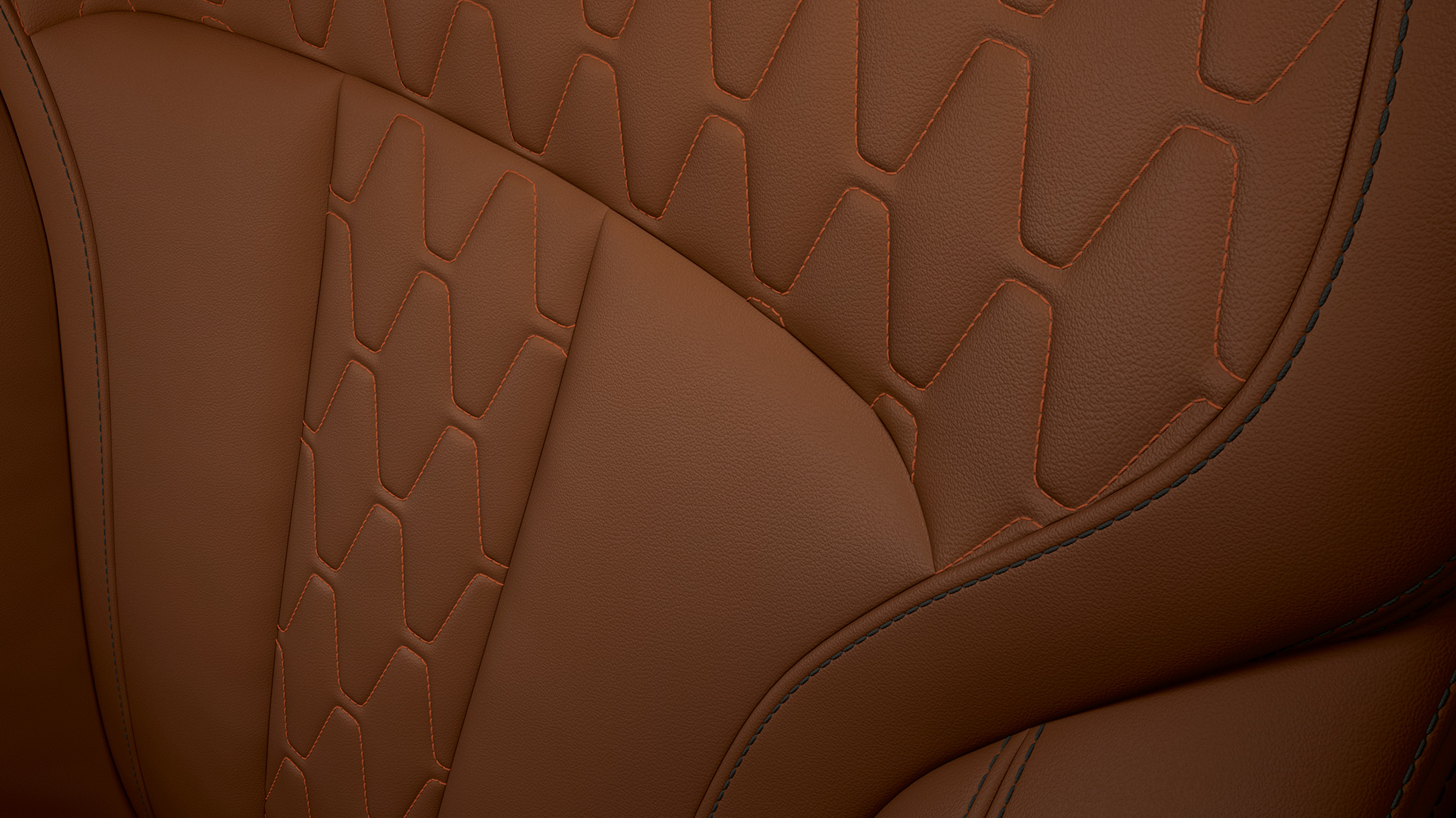 BMW X7, M Sportpaket Polster Design G07 Nahaufnahme des Polster Designs des BMW X7 mit der Ausstattung des M Sportpaket G07