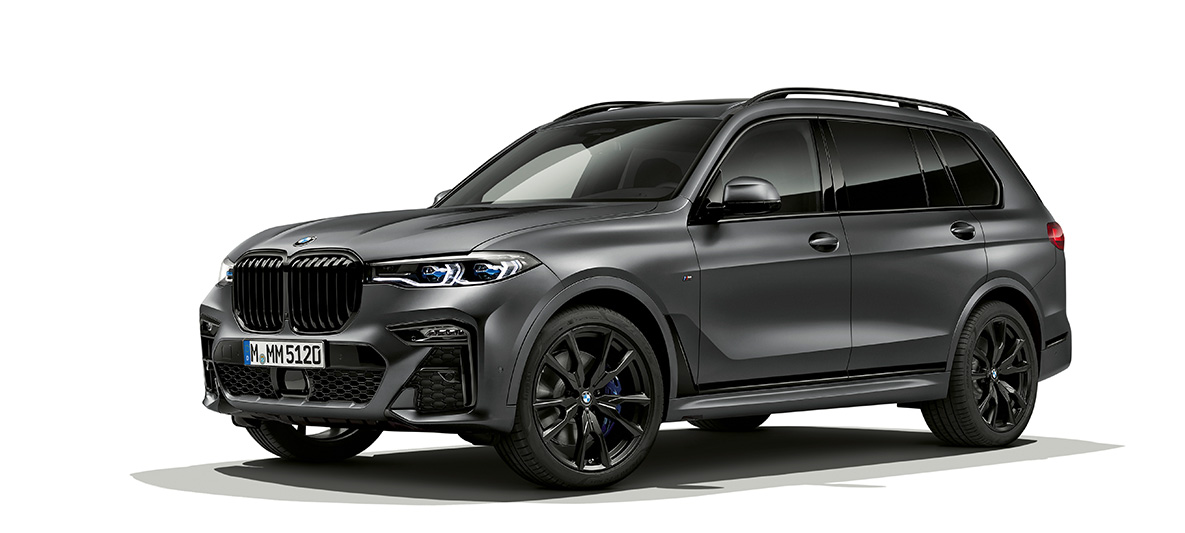 BMW Dark Shadow Edition Dreiviertel-Frontansicht G07 BMW X7 G07 Dark Shadow Edition Dreiviertel-Frontansicht
