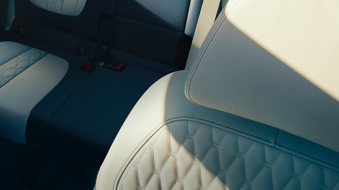 BMW X7 Lederdesign G07 Nahaufnahme des Lederdesigns in Leder ‘Merino‘ G07