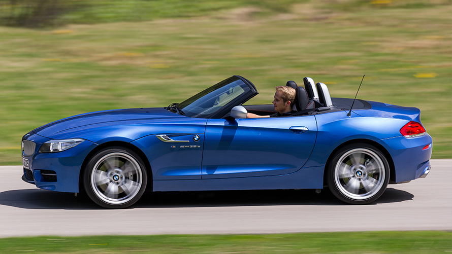 BMW Z4 Roadster (E89) Seitenansicht fahrend BMW Z4 Roadster (E89) Seitenansicht fahrend