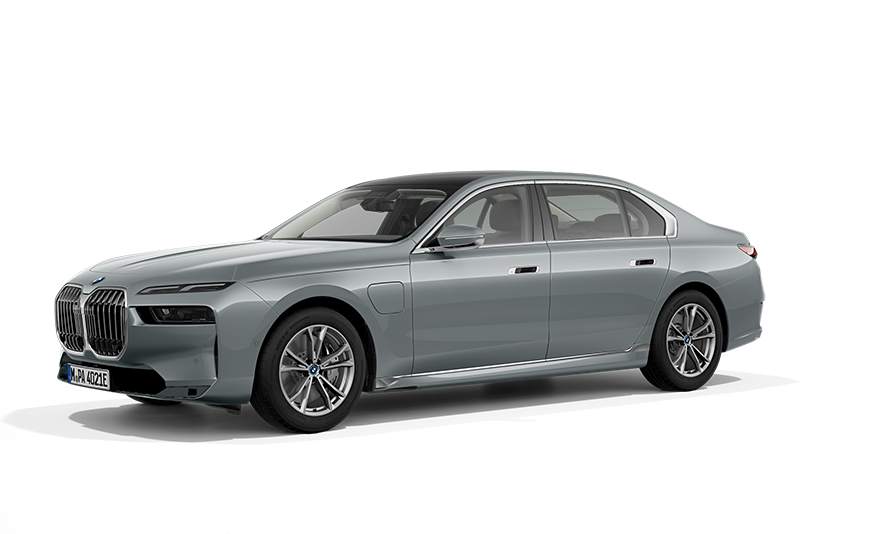 BMW 750e xDrive PHEV-Modell Dreiviertel-Frontansicht BMW 750e xDrive PHEV-Modell Dreiviertel-Frontansicht