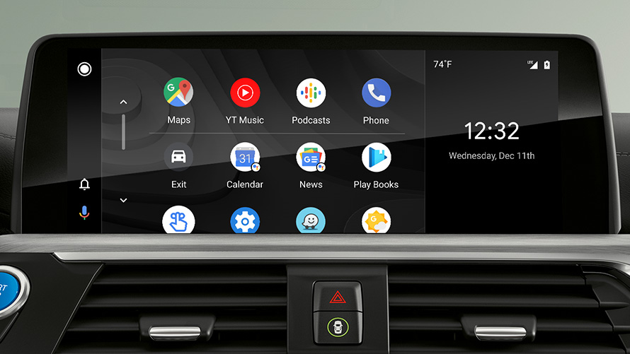 Smartphone Integration im Fahrzeug mit Android Auto von BMW ConnectedDrive Control Display 