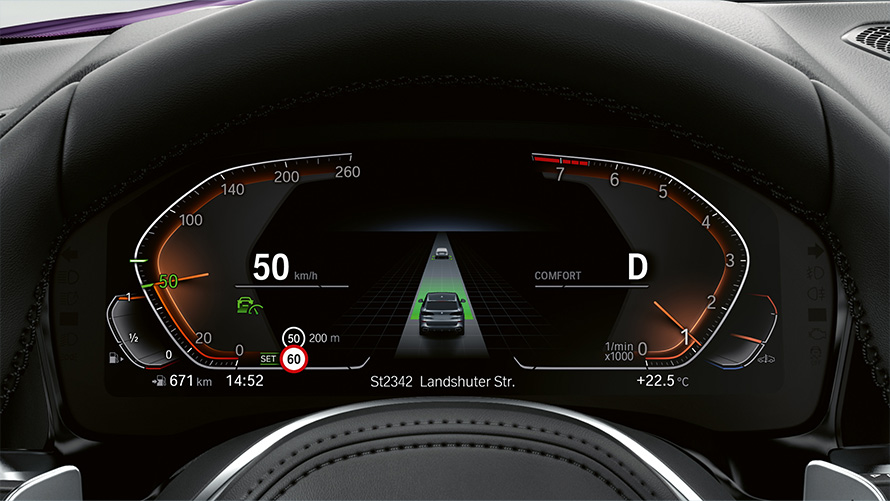 Vue en gros plan Control Display Affichage Speed Limit Info Remote Software Upgrade Vue en gros plan Control Display Affichage Speed Limit Info