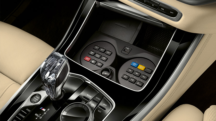 BMW Sicherheitsfahrzeuge Sonderausstattung Interieur Mittelkonsole BMW Sicherheitsfahrzeuge Sonderausstattung Interieur Mittelkonsole