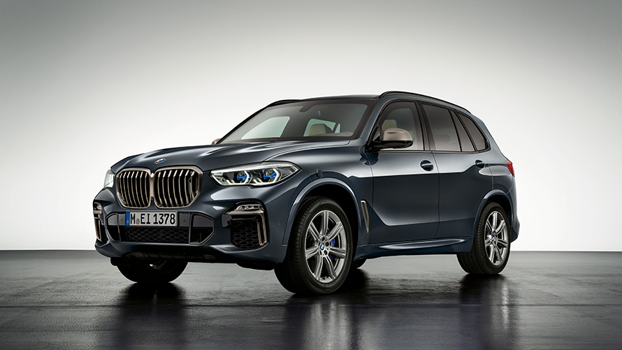 BMW Sicherheitsfahrzeuge BMW X5 Protection VR6 unbeschädgit BMW Sicherheitsfahrzeuge BMW X5 Protection VR6 Dreiviertel Frontansicht unbeschädgit