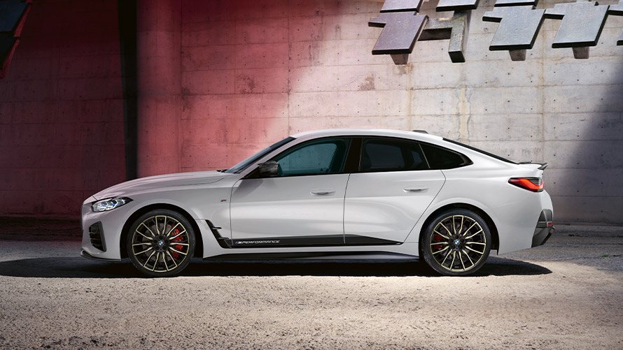 BMW 4er Gran Coupé G26 ICE Seitenansicht BMW M Performance Parts BMW 4er Gran Coupé G26 ICE Seitenansicht