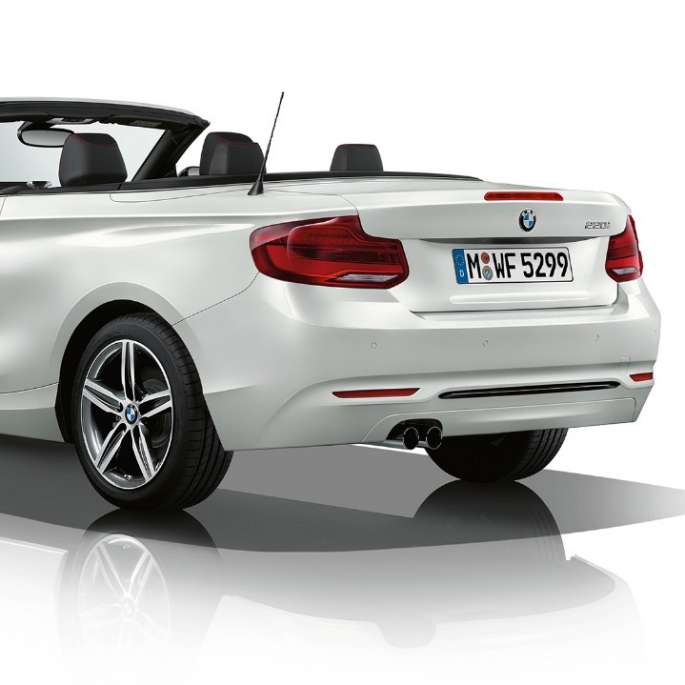 BMW 2er Cabrio, Modell Sport Dreiviertel Heckschuss BMW 2er Cabrio, Modell Sport Dreiviertel Heckschuss