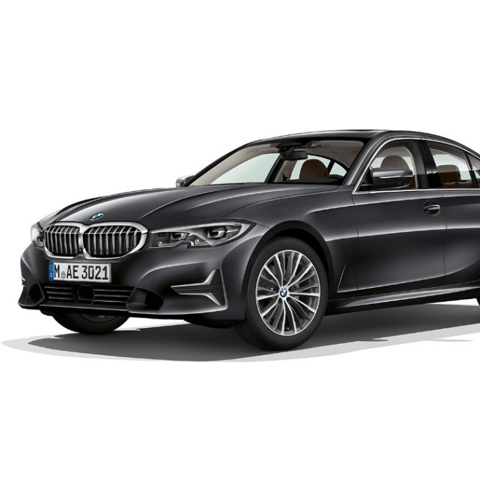 BMW 3er Limousine, Modell Luxury Line Seitliche Standaufnahme der BMW 3er Limousine als Modell Luxury Line.